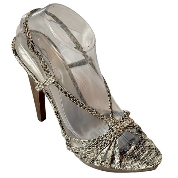 Elegant Snakeskin Patterned Women's Heels - Picture 1 of 12